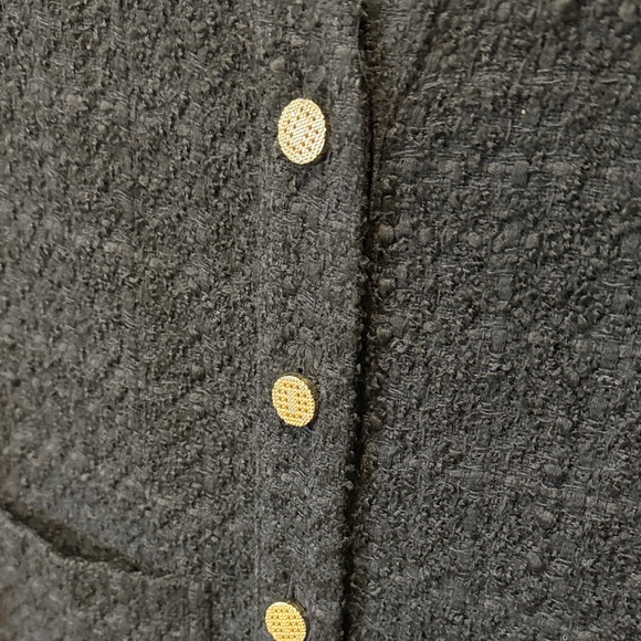 ZARA Black Tweed Button Dress – XS (NWT) - Picture 5 of 7